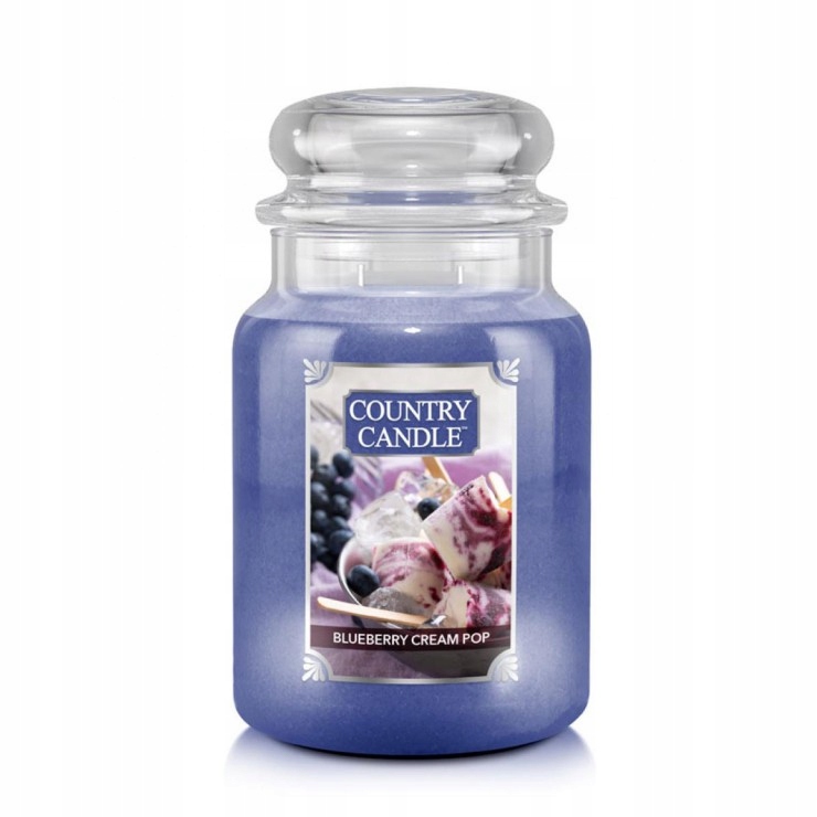 Blueberry Cream Pop – Country Candle – velká vonná svíčka se dvěma knoty