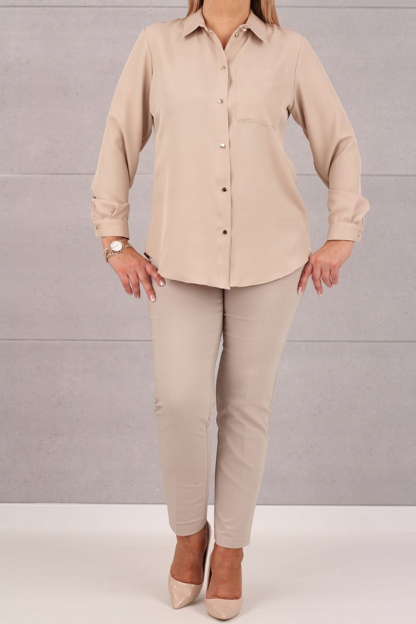 KOSZULA DAMSKA KLASYCZNA ELEGANCKA KOŁNIERZ Marka FEMIMODA