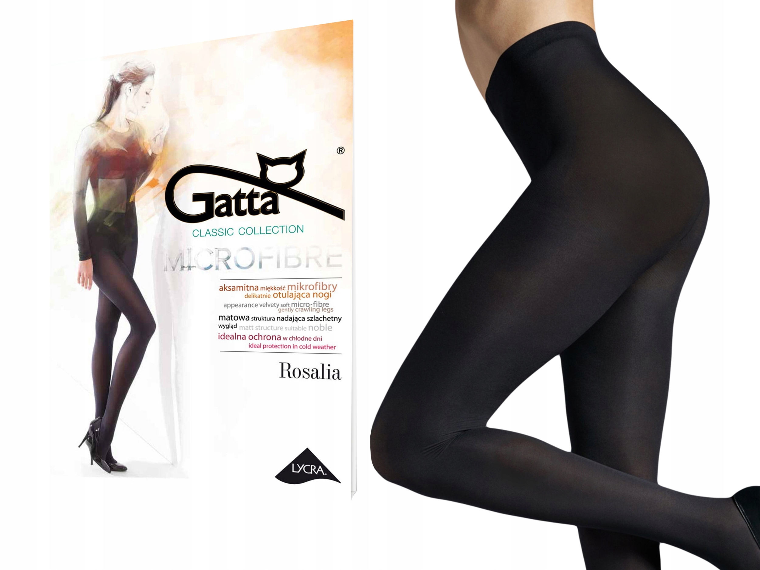 

Gatta Rosalia rajstopy 40 den, fumo, 5-XL