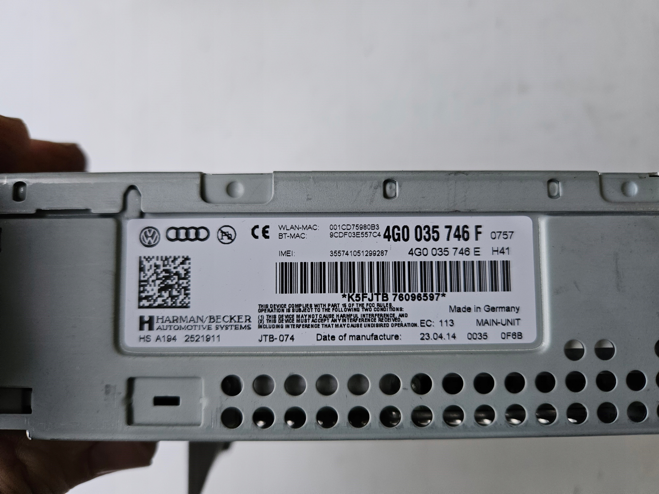 RADIO navigation card reader SIM SD MMI AUDI A6 C7 4G A7 AMI