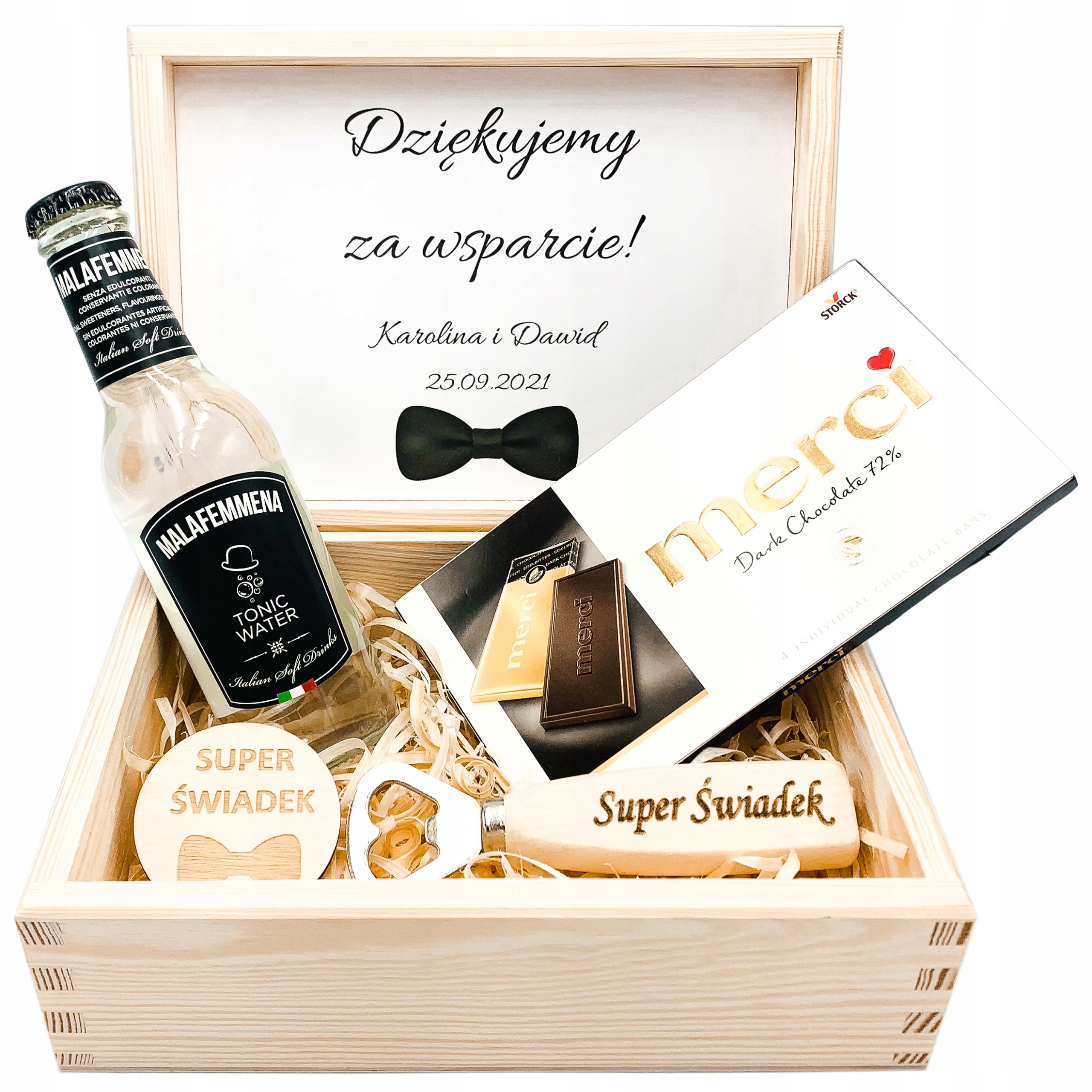 Poděkování Svědkům Svědka Box Dárková Sada Box Krabička