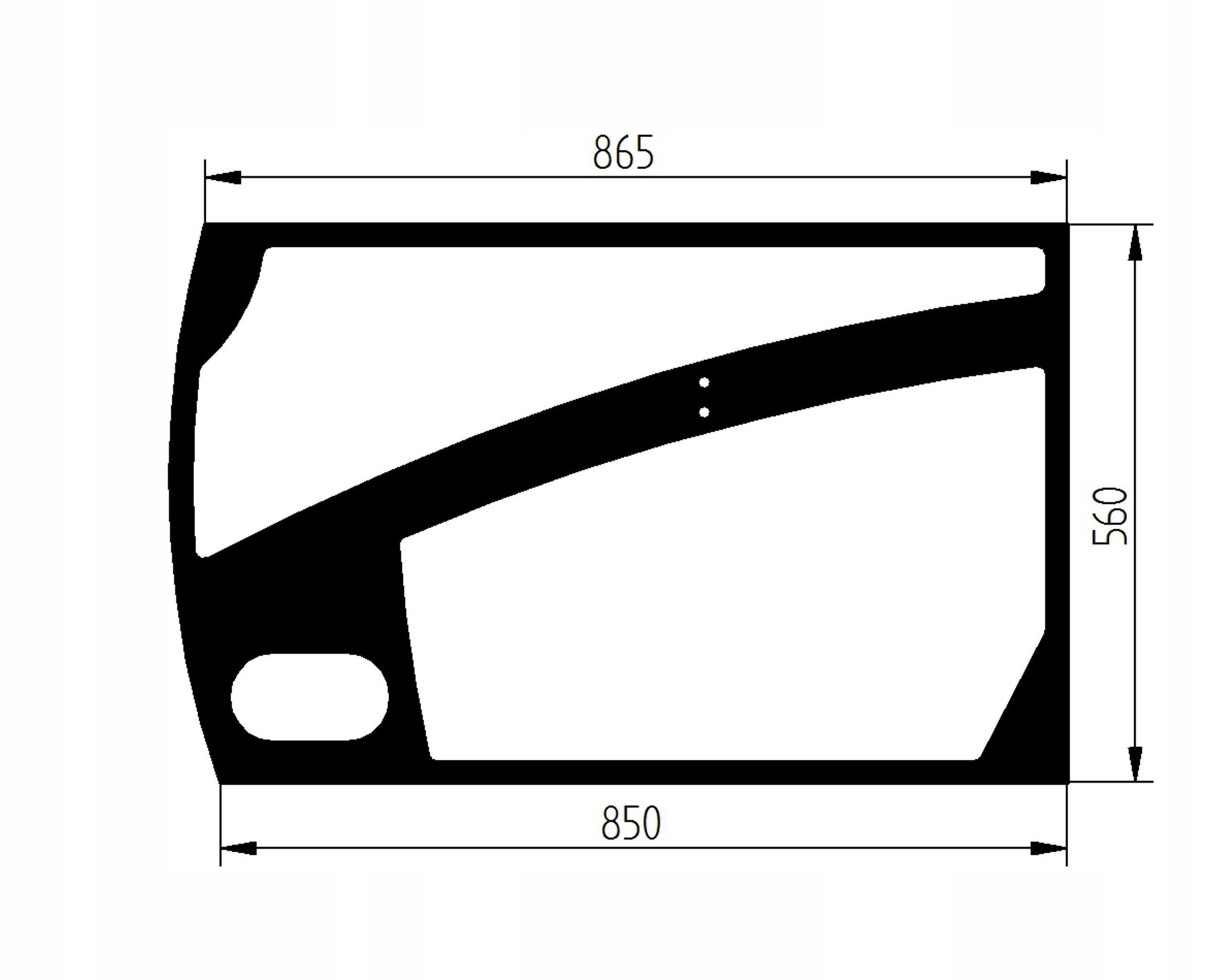 sklo bagr Cat spodní dveře 378-6578