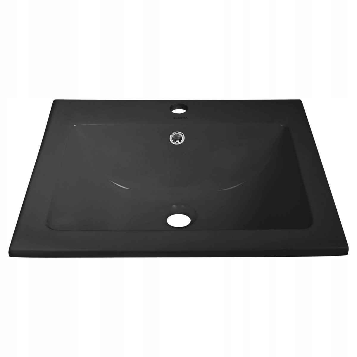Obdĺžnikové zapustené umývadlo 53x45 Kerra čierne