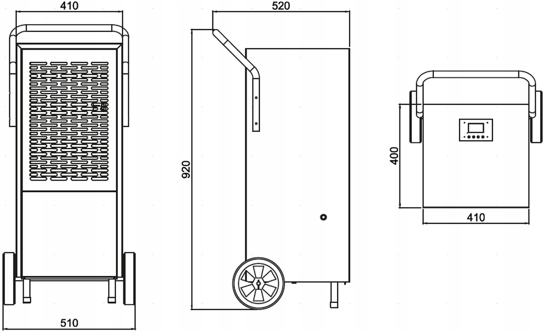 LEDOX O80 - BUDOWLANY OSUSZACZ POWIETRZA 80L/24H Filtry wstępny