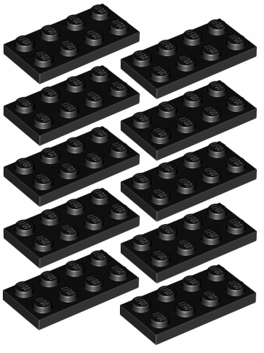 

Lego Płytka 2x4 Czarna/Black (3020/302026) x10