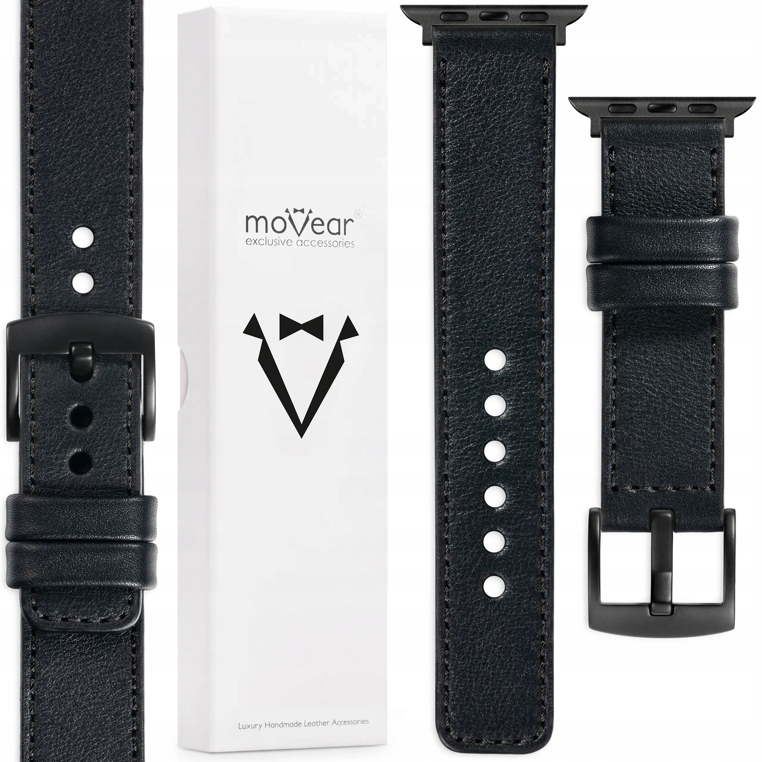 Kožený řemínek pro Apple Watch 10 9 8 7 6 5 4-1 Se 42/41/40/38 Movear