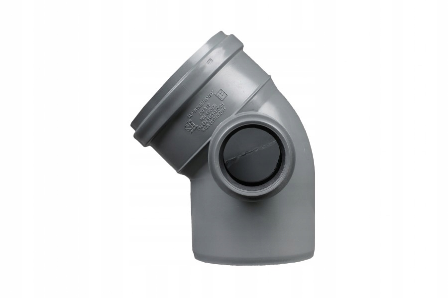 KOLANO KANALIZACYJNE PP 110/50/45/90 Prawe PCV