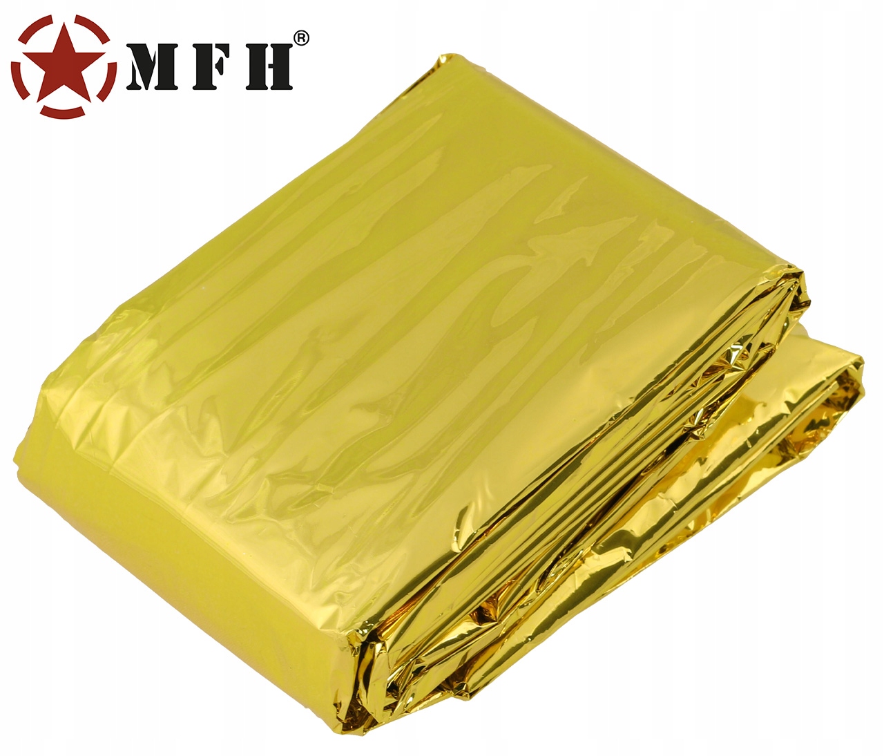 KOC TERMICZNY RATUNKOWY FOLIA ŻYCIA NRC 213X132 cm MFH SREBRNO ZŁOTA Marka MFH