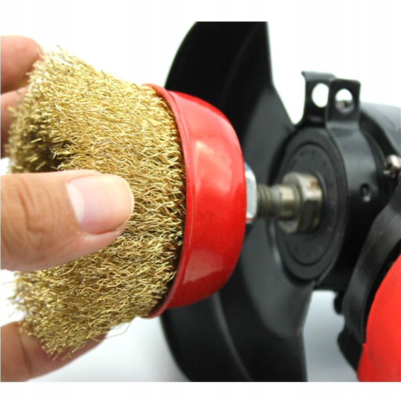 SZCZOTKA DRUCIANA DOCZOŁOWA DRUT MOSIĄDZ M14 125mm Kod producenta 01176 / 04312 / G00591