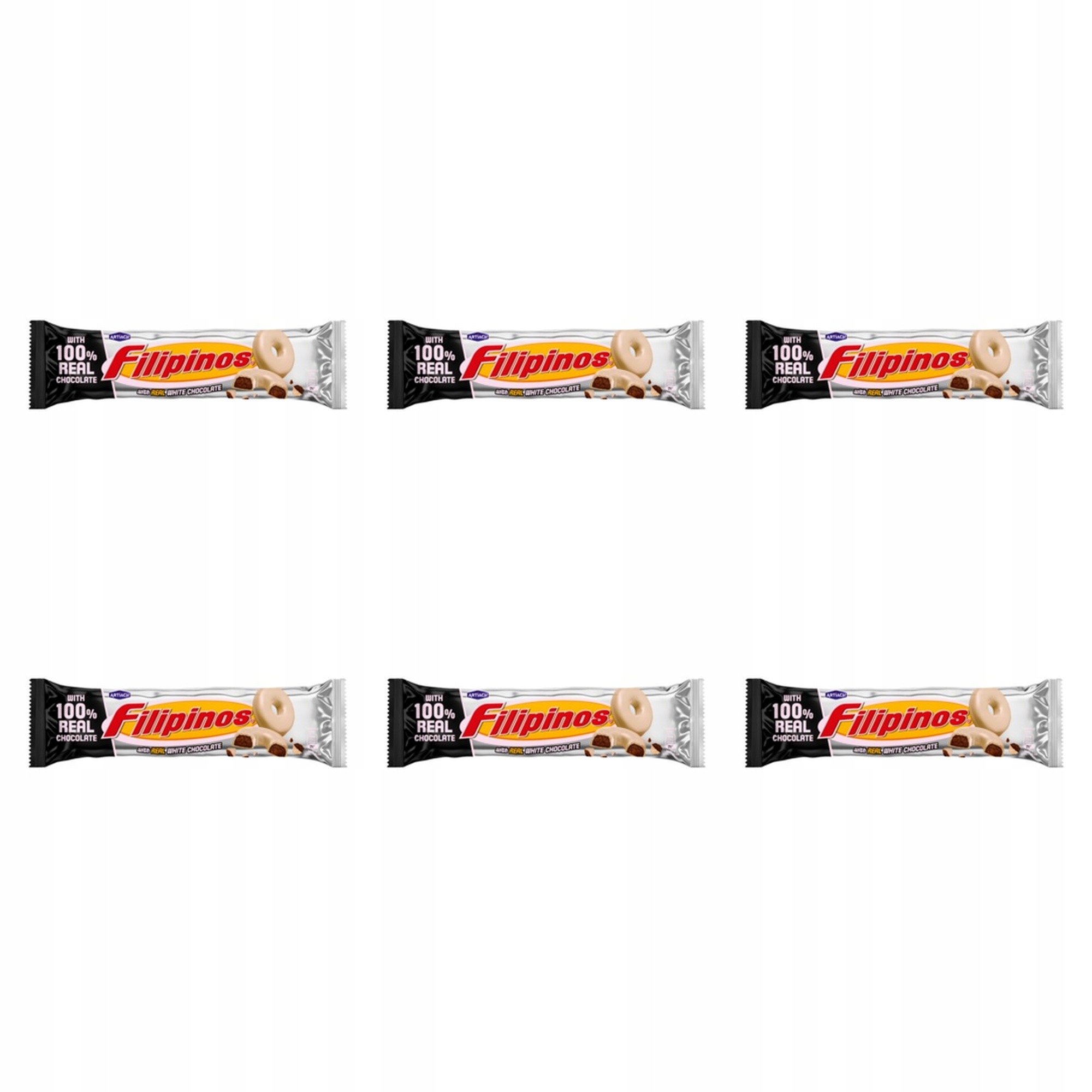 6 x 120 g Sušenky kakaové v bílé čokoládě Filipinos