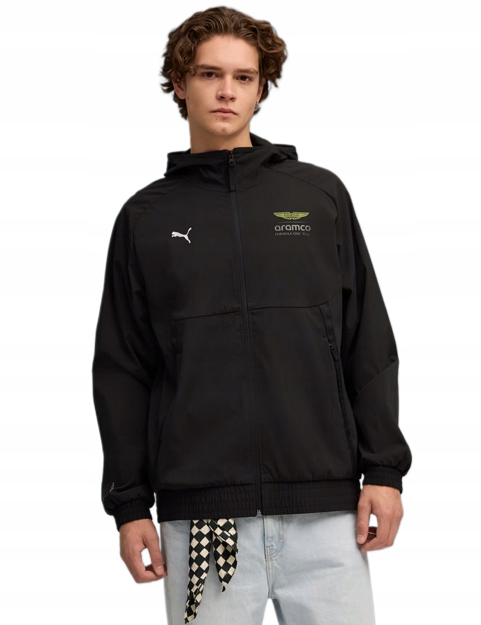 Aramco! Bunda Větrovka Puma Aston Martin AMF1 Tech Jacket M