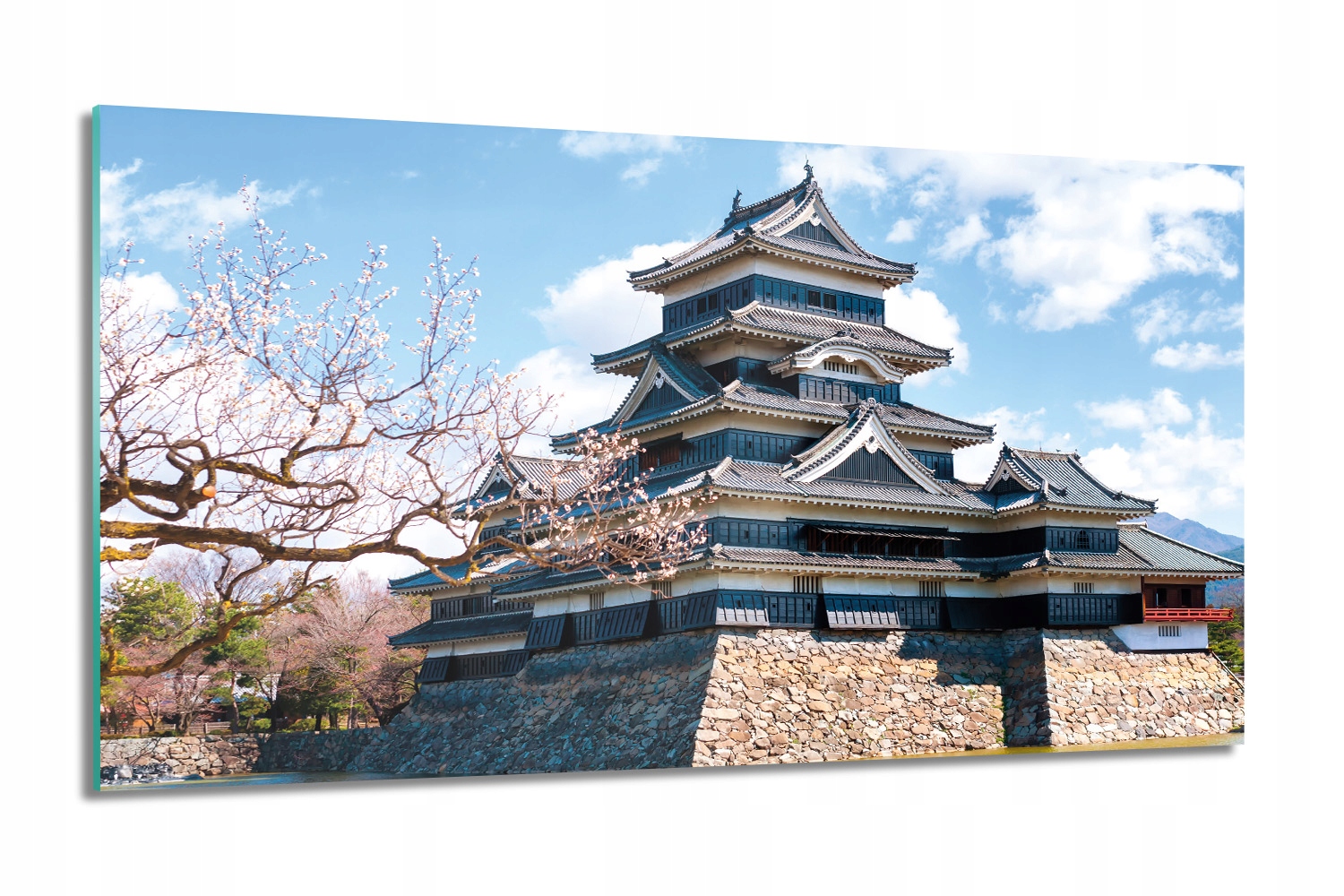 Zámek Japonsko Skleněný obraz do koupelny 100x60