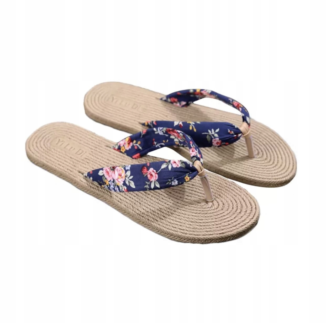 

Japonki espadryle damskie granatowe w kwiaty r. 39