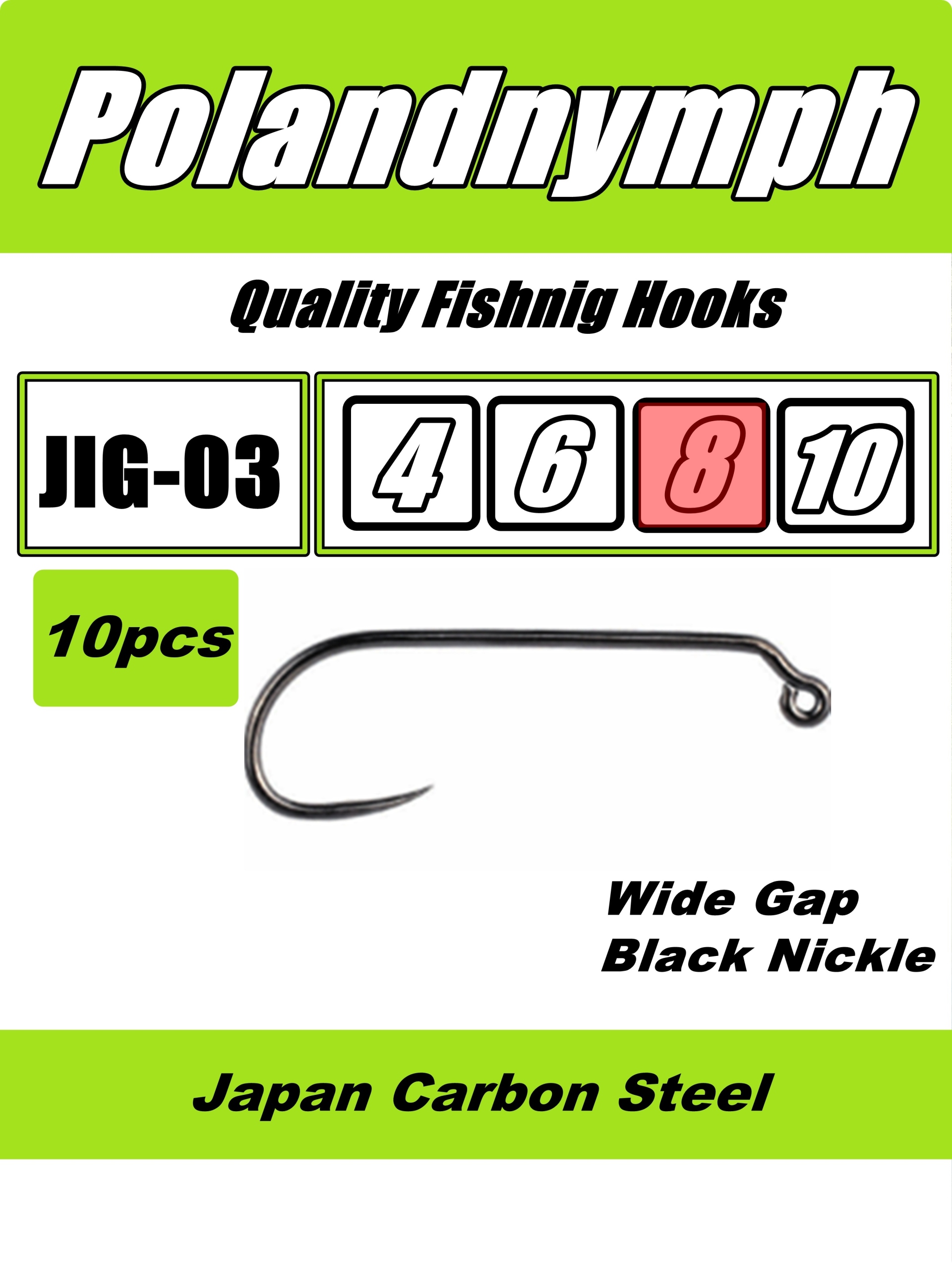 Haczyki Jig Trout 2X Long Jig 8# 10 sztuk