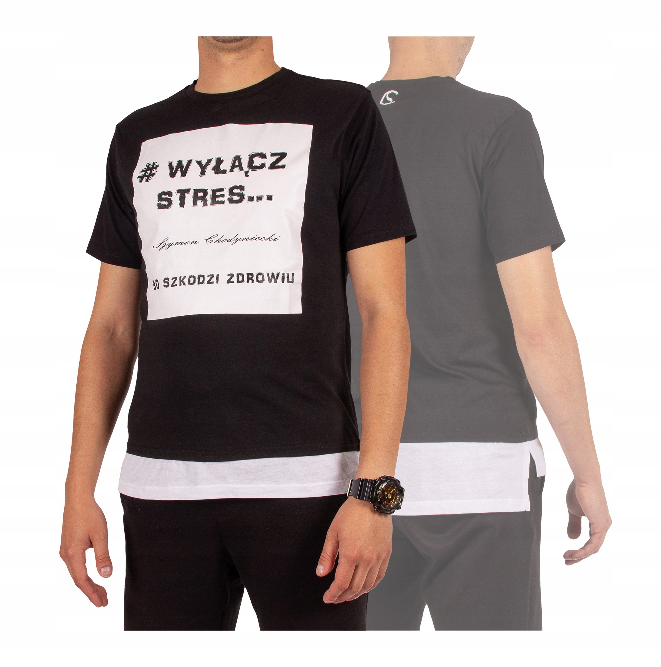

T-shirt męski Szymon Chodyniecki Wyłącz Stres L