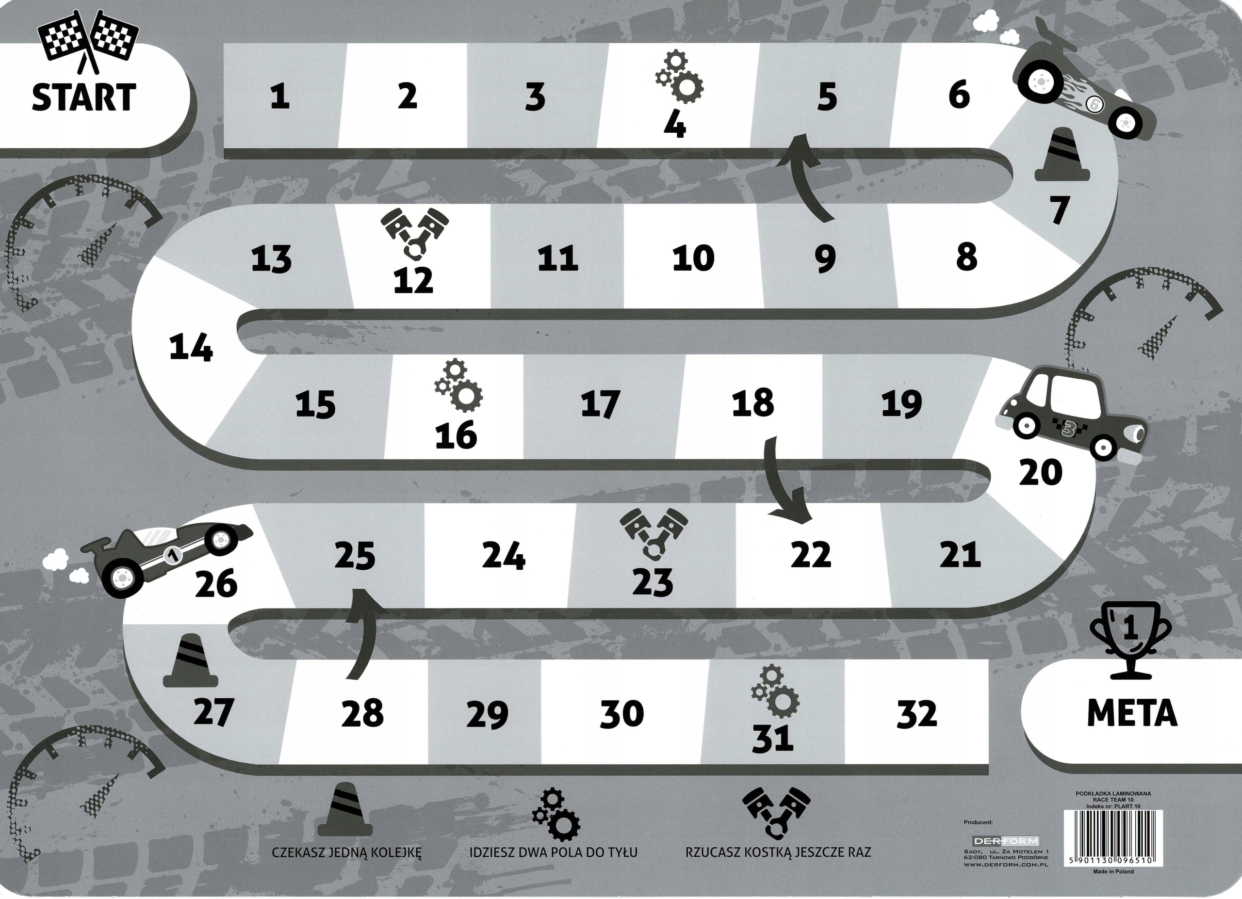 PODKŁAD LAMINOWANY RACE TEAM 40x28,5cm + GRA Kod producenta 5901130096510