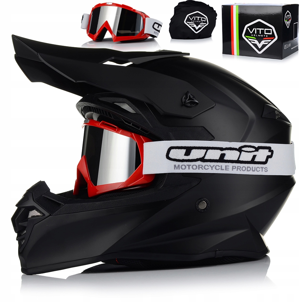 Motocyklová Prilba Vito Tivoli Matt Okuliare Off-road Enduro Cross Quad