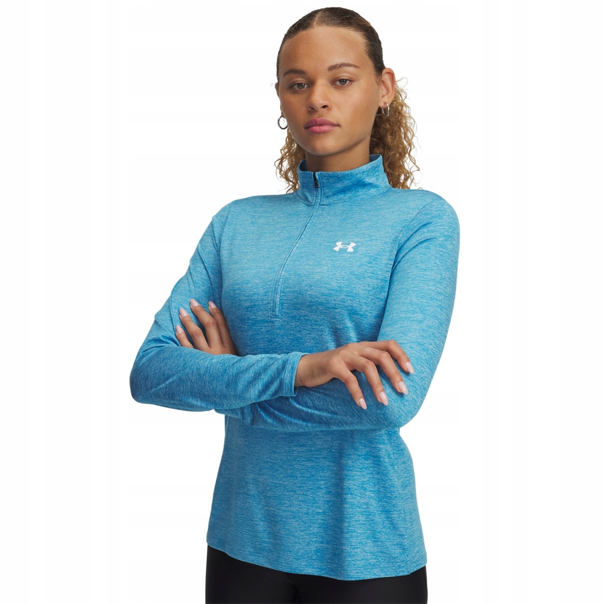 Damski longsleeve treningowy Under Armour Tech 1/2 Zip- Twist niebieska L