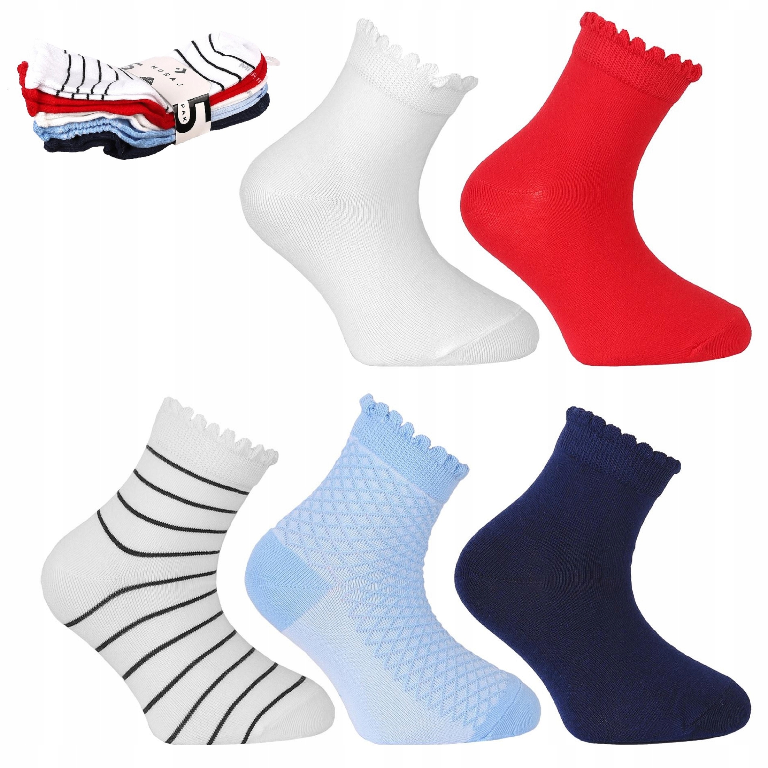 

Skarpety Dziewczęce Skarpetki 5 Par 35/38 Moraj