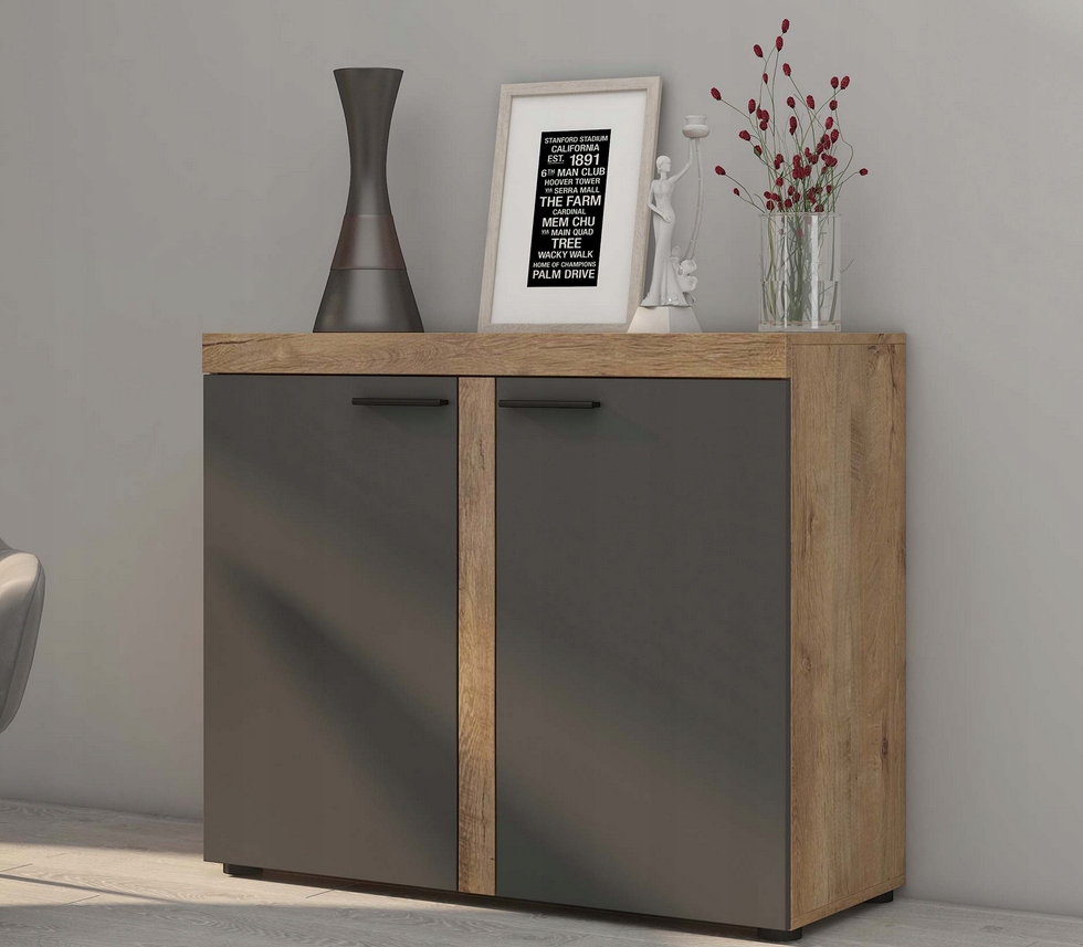 Mała Komoda 2 Szafki Rumba 21 Głębokość mebla 40.3 cm