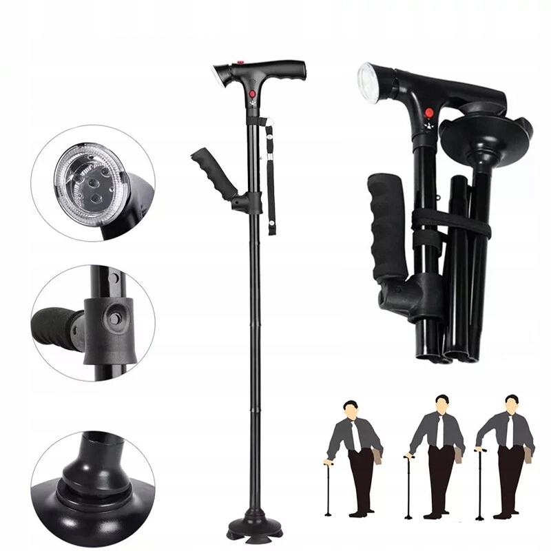 Laska Dla Seniora Z 5-STOPNIOWĄ Regulacją I Antyspołizgową Gumową Koncówką