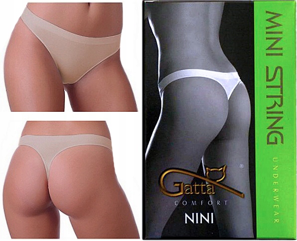 

Stringi Gatta Nini mini string bezszwowe beżowe S