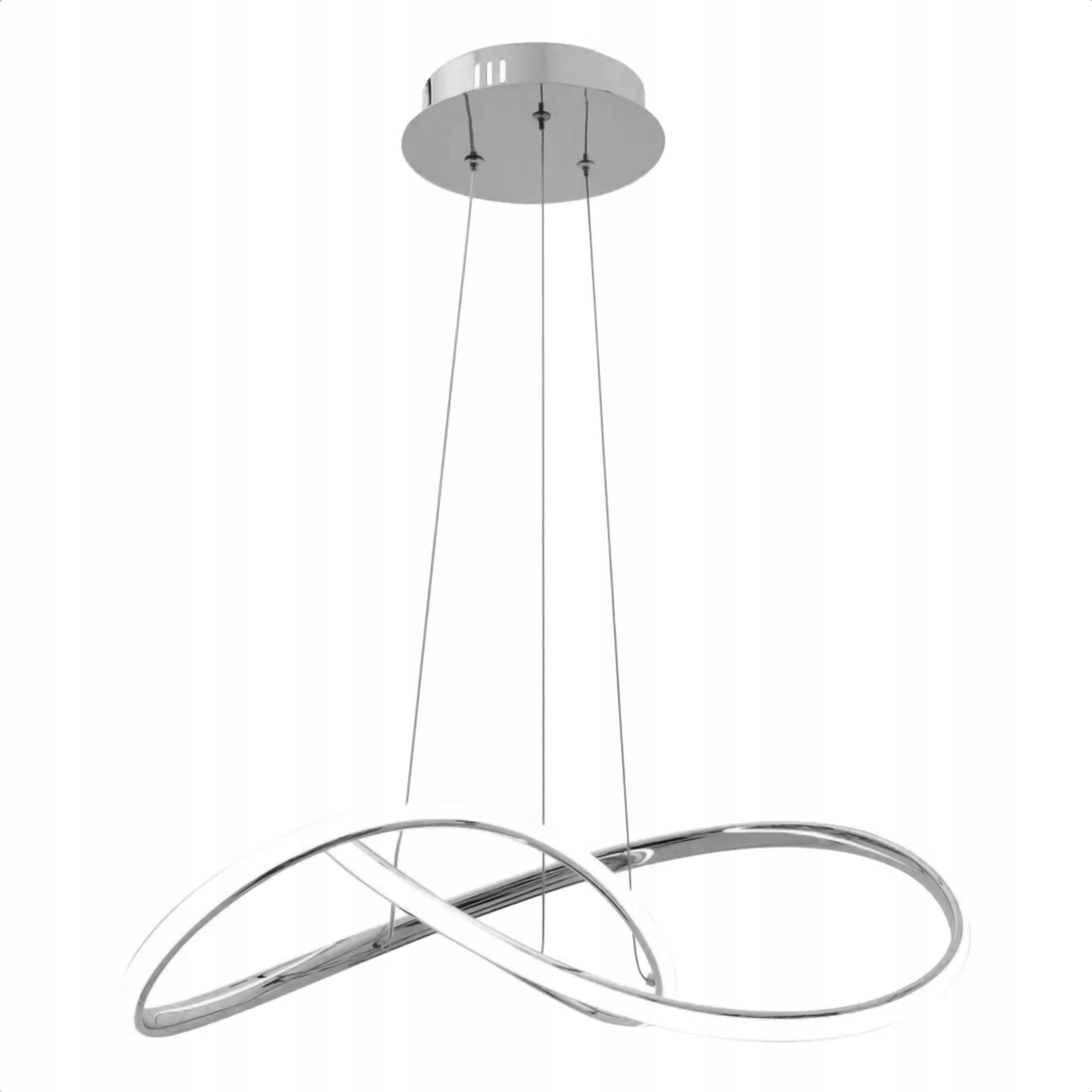 Led Lampa Stříbrná Závěsná S Dálkovým Ovládáním Led 3 Barvy Stříbrná 55/100 Stuha