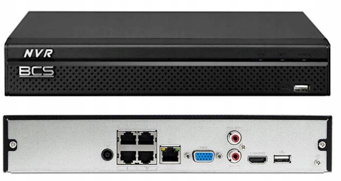 Záznamník Bcs 4 kanály PoE BCS-L-NVR0401-4KE-4P(2) pro 4 kamery Bcs Line