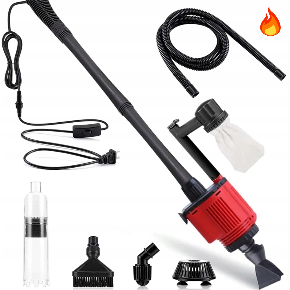 Vysavač Pro Akvárium 6 W 1 1800 L/h Průtok Vody Čistič Písku Sada