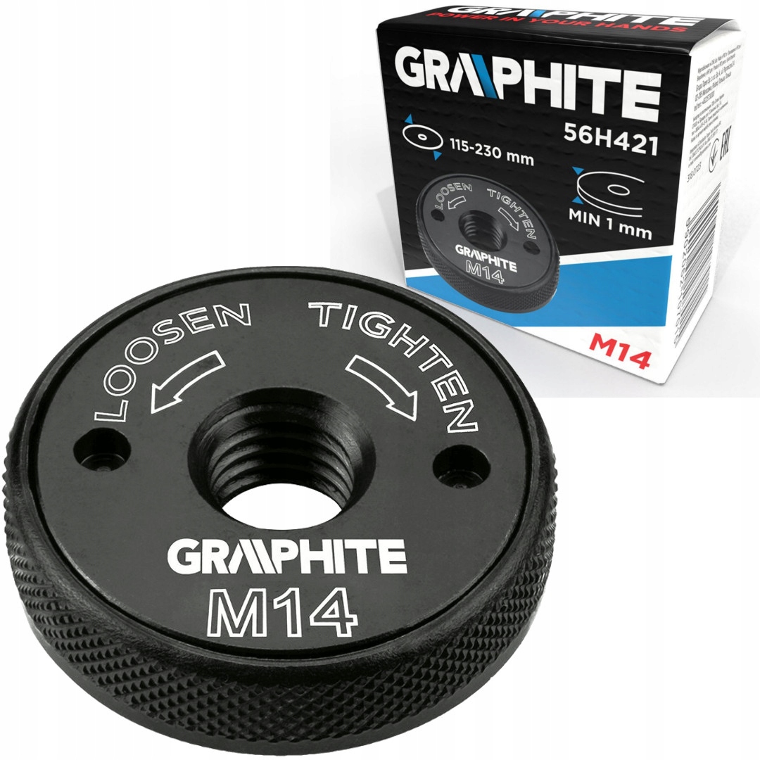 GRAPHITE NAKRĘTKA SZYBKOMOCUJĄCA SAMOZACISKOWA DO SZLIFIERKI KĄTOWEJ 56H421