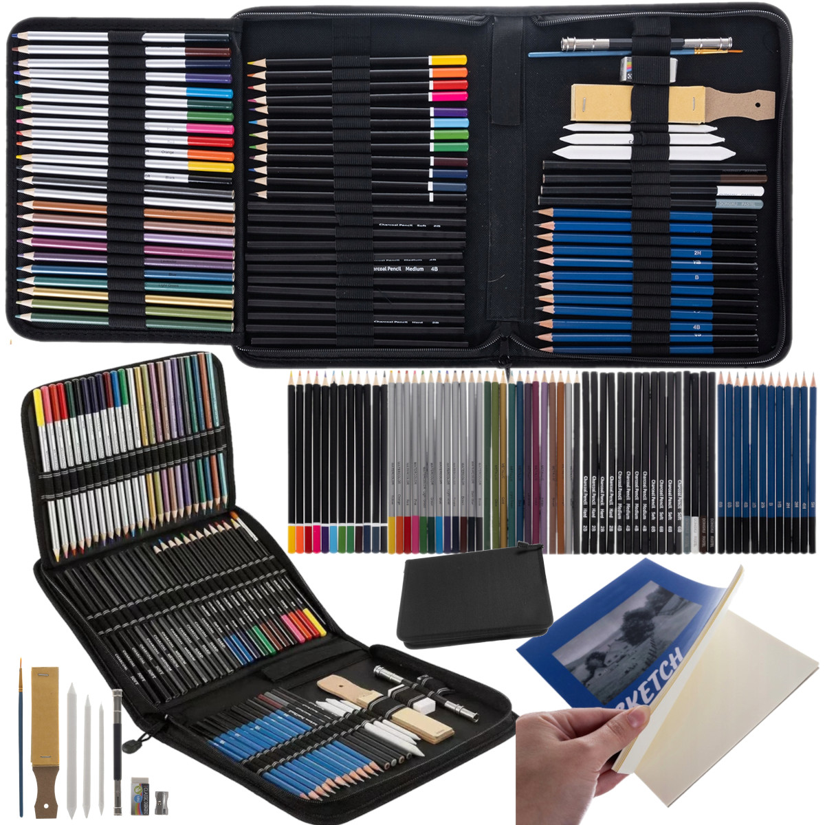 Tužky Profesionální Velká Sada Na Kreslení Skicování Malování 74V1