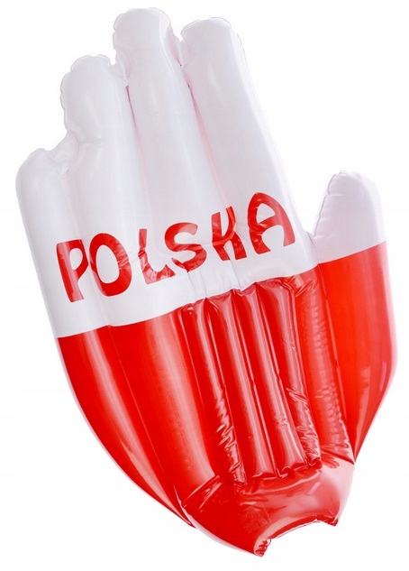 Dmuchana Ręka Dłoń Kibica Dmuchany Klaskacz Kibic na Mecz Polski