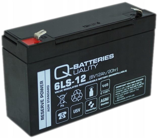 Akumulator Agm 6V 12Ah Quady Auta Elektryczne