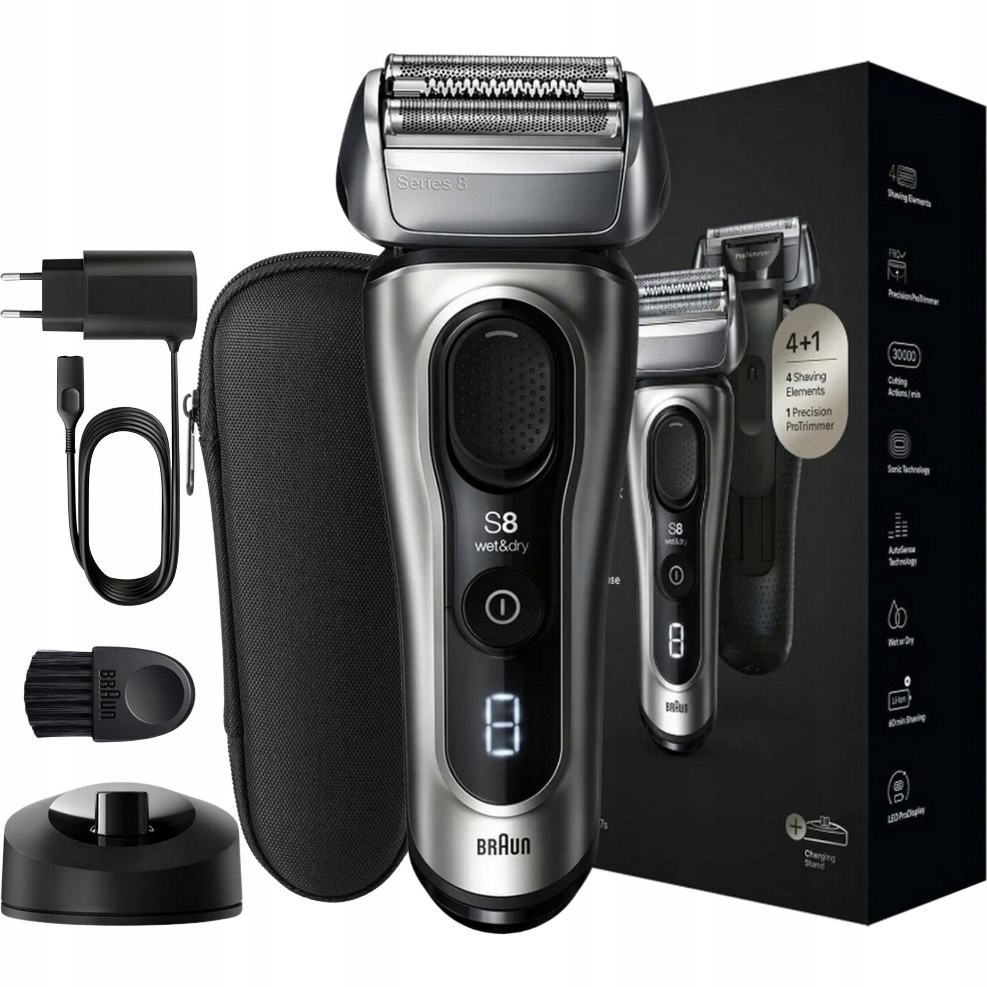 Golarka Męska Elektryczna Braun Series 8 z Trymerem Precyzyjnym Wodoodporna