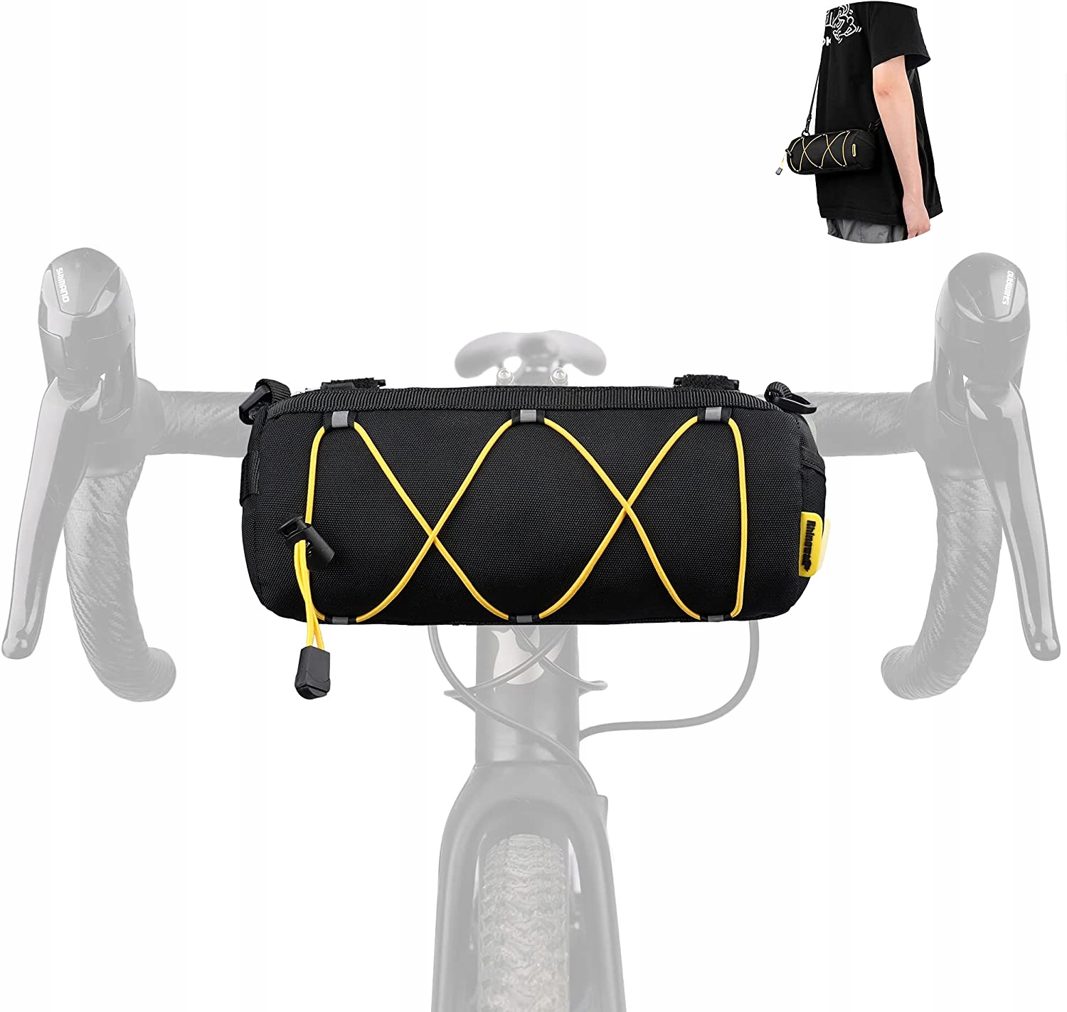 SAKWA ROWEROWA NA KIEROWNICĘ ROWER TORBA RHINOWALK