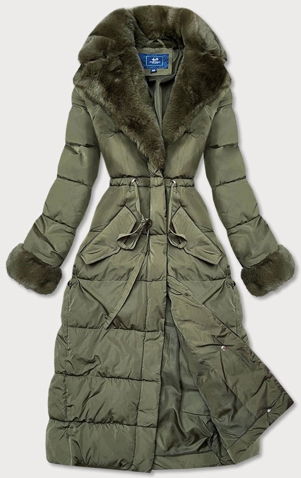 Dlouhá Zimní Bunda J9-071 Khaki XXL (44)