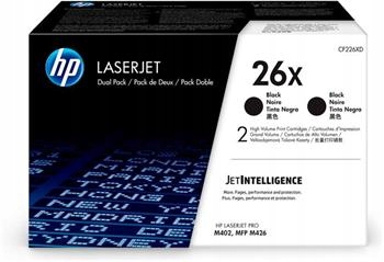 Hp toner 26X/Black/2x9000 stran/2-pack