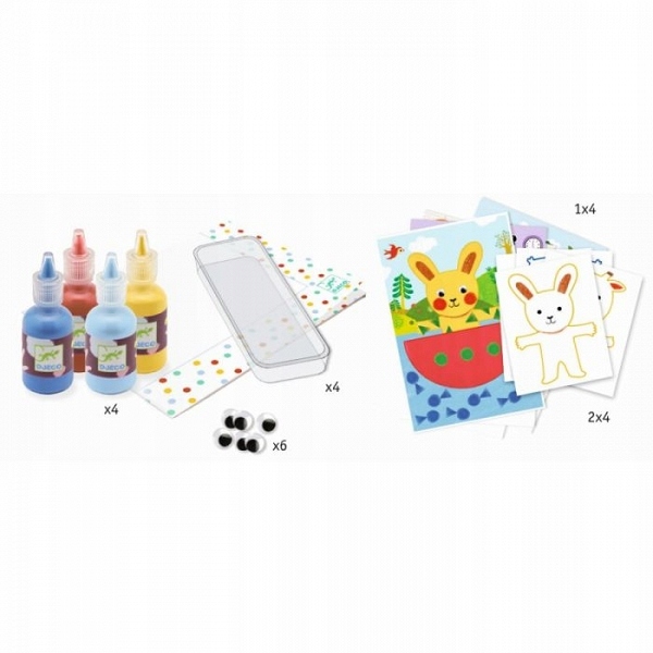 DJECO ZESTAW ARTYSTYCZNY MALOWANIE GĄBKĄ 09880 Rodzaj malowanki