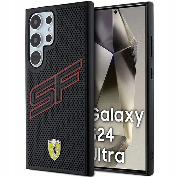 Pouzdro Ferrari Big Sf Perforated case kryt pro Samsung Galaxy S24 Ultra černé