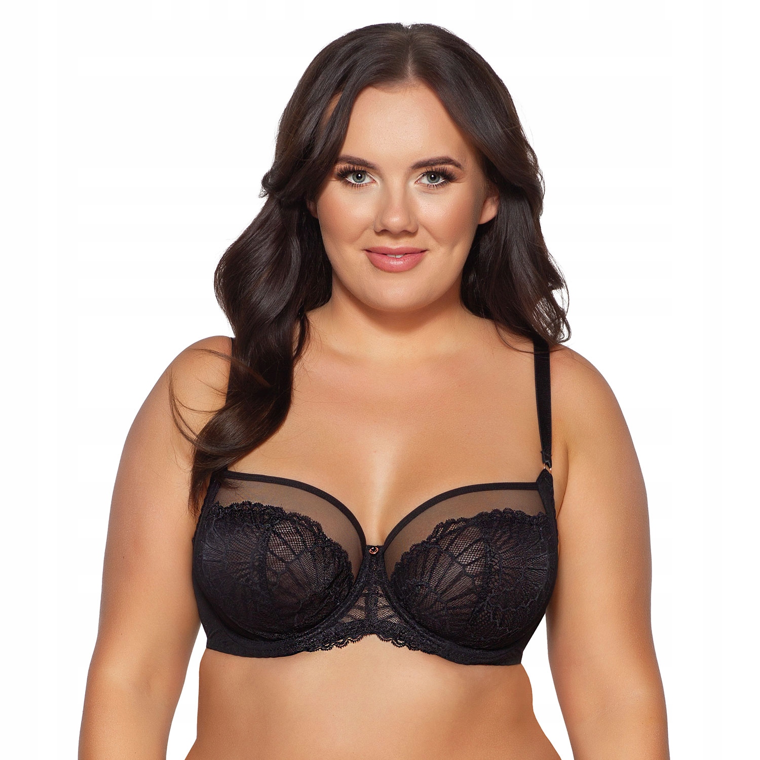 Ava 2109 Puella černá Podprsenka s měkkou krajkou Soft 80C