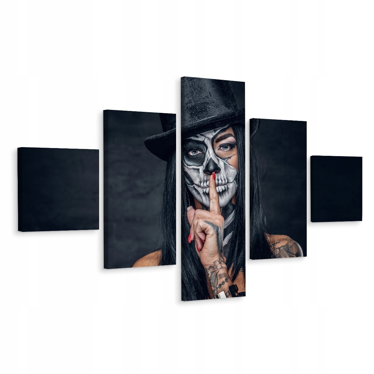Obraz 5 Częściowy Halloweenowy Makijaż 3D 250x150
