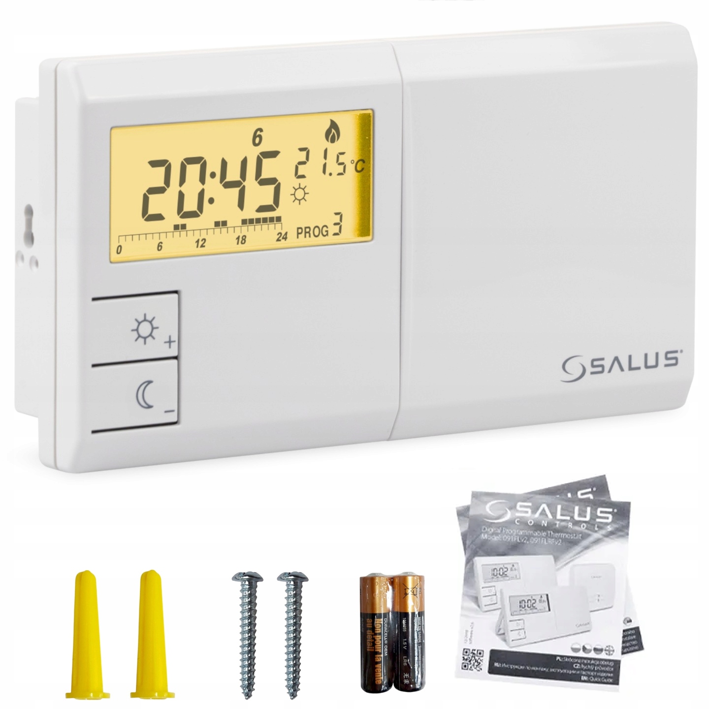 PROSTY STEROWNIK PROGRAMOWALNY DO KOTŁA PIECA CO PRZEWODOWY SALUS 091FLV2 EAN (GTIN) 5060103696307