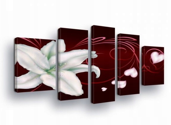 Obraz 170x100 Biela ľalia srdce láska vášeň kvetinový motív romantika