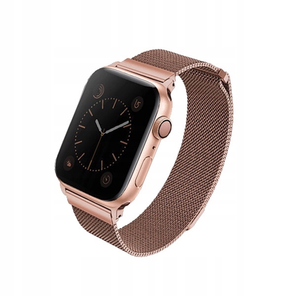 Pasek Uniq Dante Apple Watch 4/5/6/7/SE/8/9/10 40/41/42mm różwo-złoty