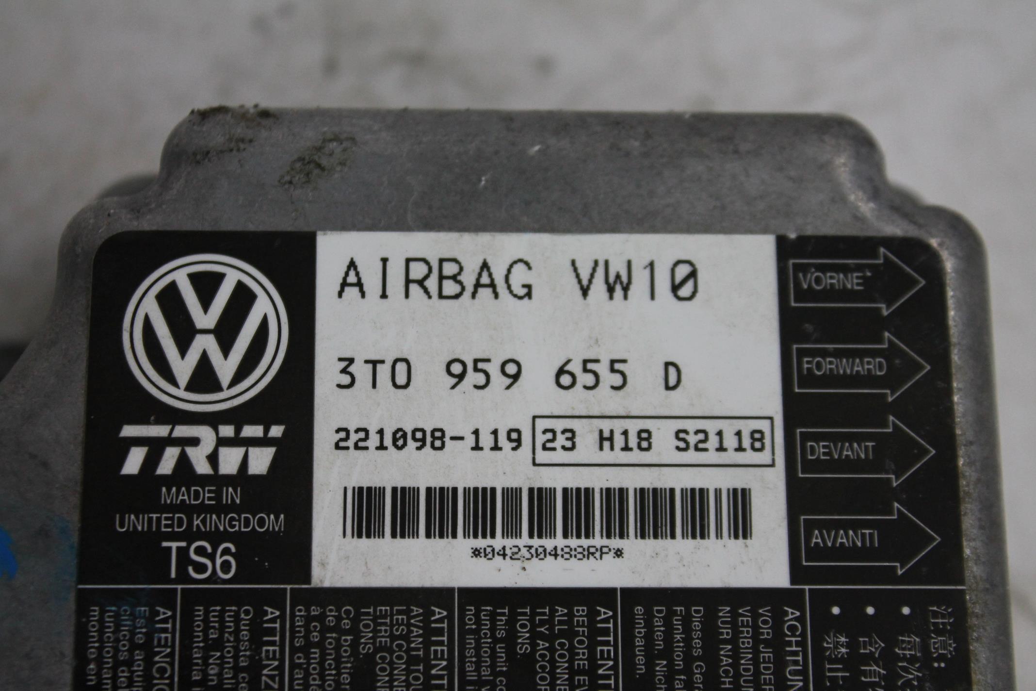 MODULO SENSOR AIRBAG 3T0959655D SUPERB II LIFT
