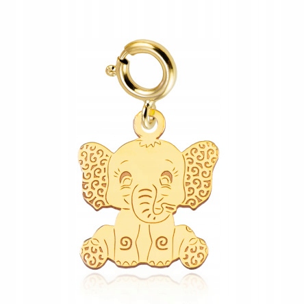 Zlaté přívěsky na náramek Slon Ryzost 585