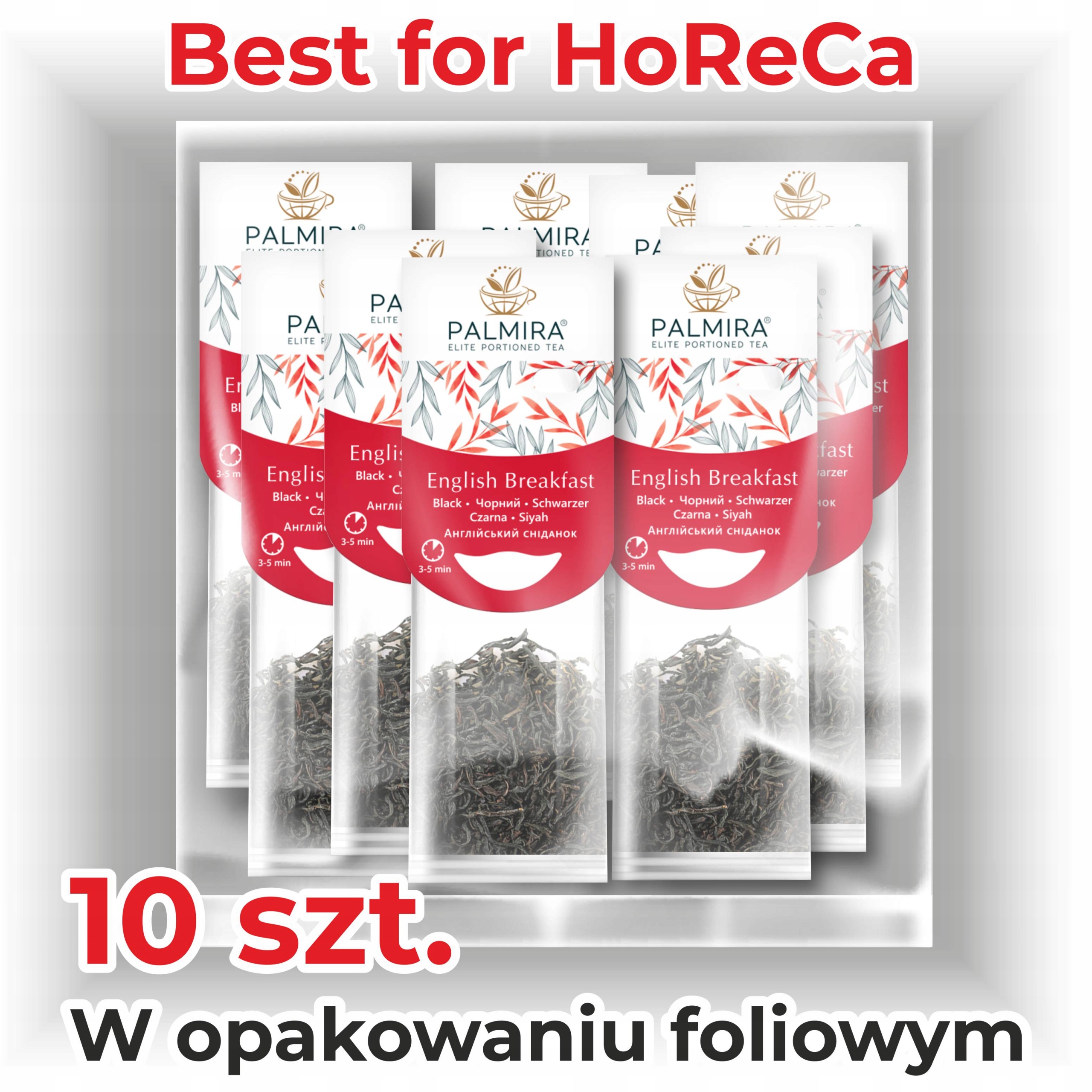 Levně Čaj černý listový v sáčcích Palmira English Breakfast 10 sáčků