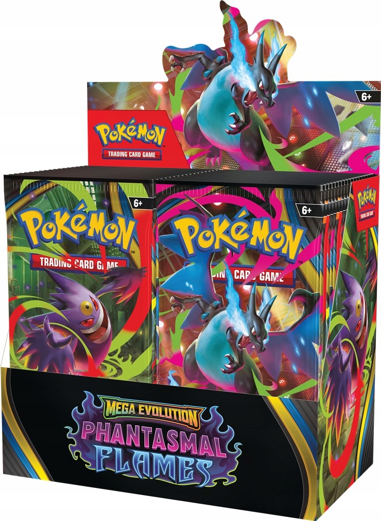 Karty Pokemon TCG | Mega Evolution Phantasmal Flames | Booster Box | Zestaw