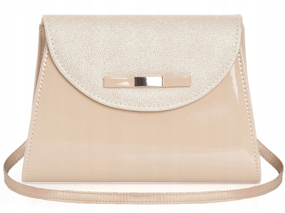 

Beżowa Kopertówka Torebka Damska Solome D5 Lakier