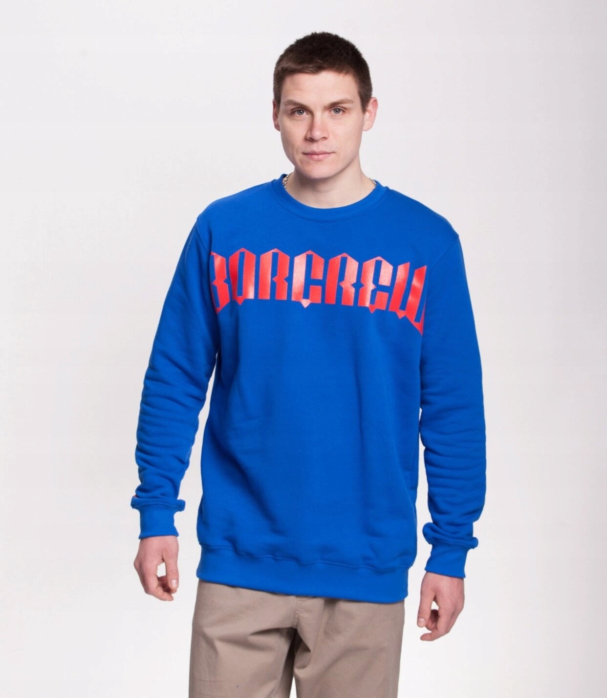 Mikina Bor Kancelář ochrany Rapu New Borcrew bez kapuce Modrá: L
